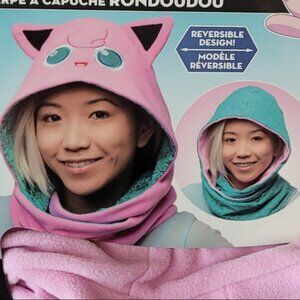 Pokemon Jugglypuff Hooded Reversible Soft Scarf Exclusive
